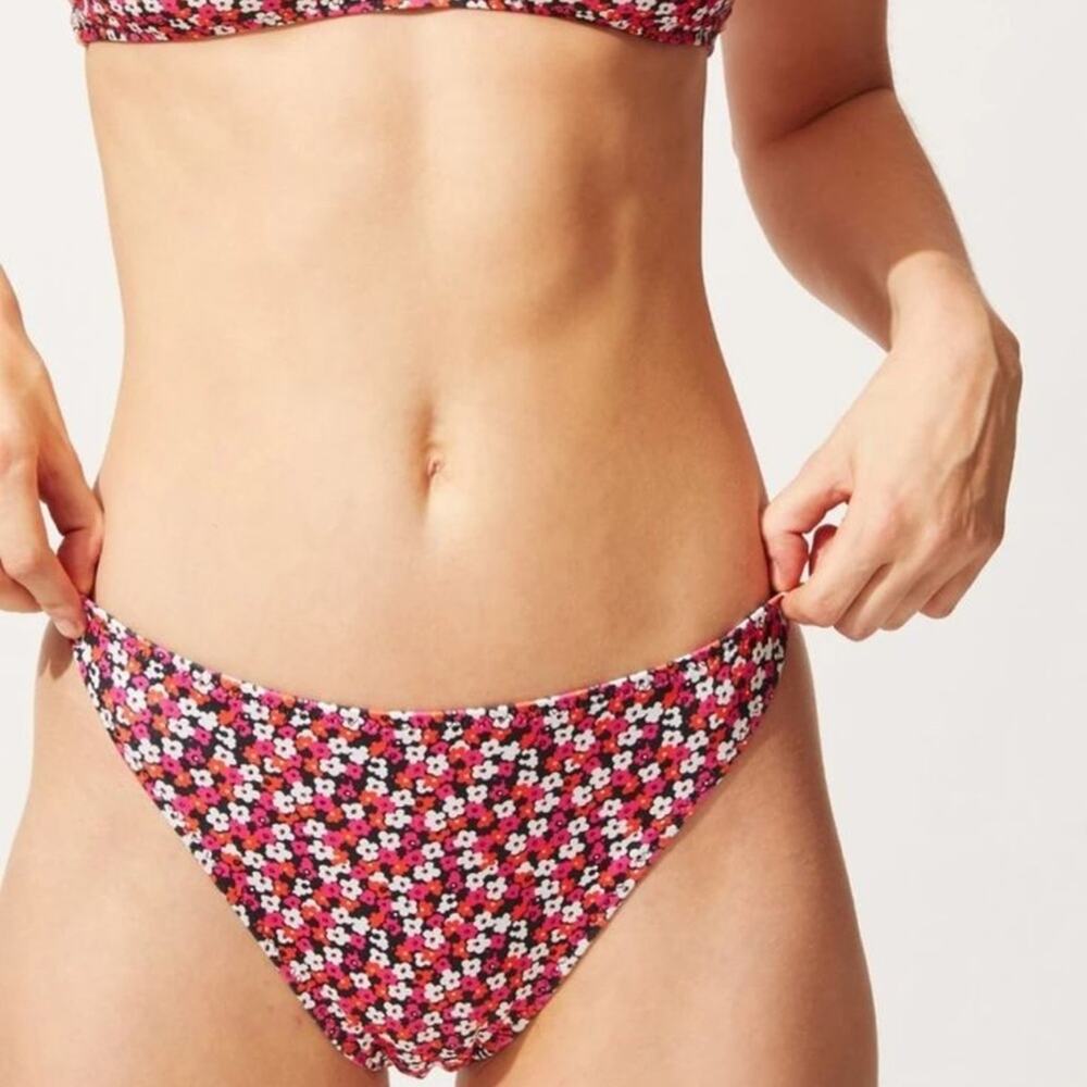 Solid & Striped The Elsa Bikini Swimwear Bottom in Ditsy Floral Size Large NWT